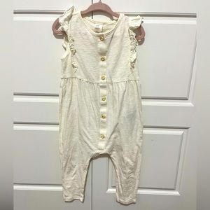 🛍️5/$30🛍️ 12-18 Toddler Girls Cream Jumpsuit